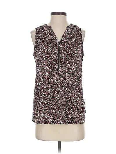 Pre-owned Apt. 9 Sleeveless Blouse In Burgundy