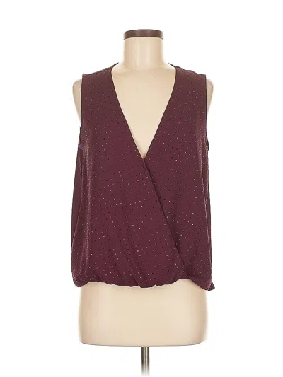 Pre-owned Apt. 9 Sleeveless Blouse In Burgundy