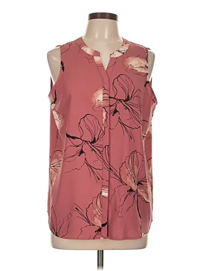 Pre-owned Apt. 9 Sleeveless Blouse In Burgundy