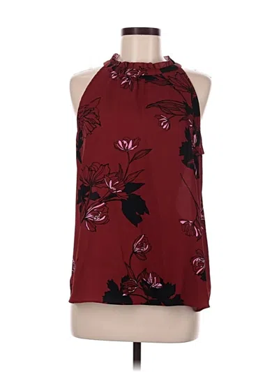 Pre-owned Apt. 9 Sleeveless Blouse In Burgundy