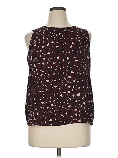 Pre-owned Apt. 9 Sleeveless Blouse In Burgundy