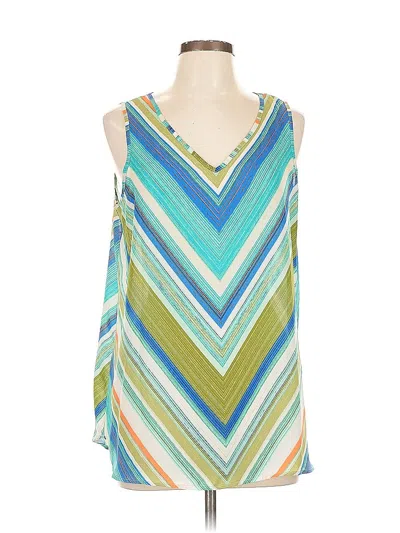 Pre-owned Apt. 9 Sleeveless Blouse In Green