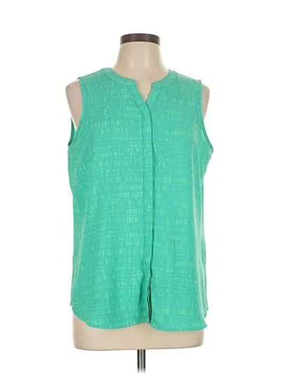 Pre-owned Apt. 9 Sleeveless Blouse In Green