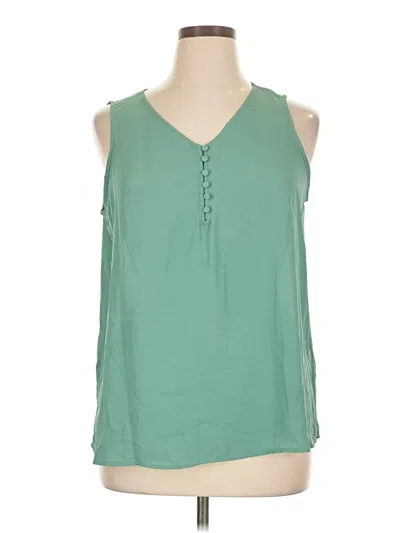 Pre-owned Apt. 9 Sleeveless Blouse In Green