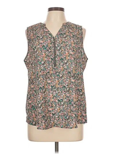Pre-owned Apt. 9 Sleeveless Blouse In Green