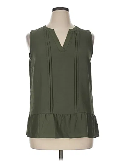 Pre-owned Apt. 9 Sleeveless Blouse In Green