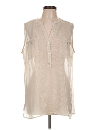 Pre-owned Apt. 9 Sleeveless Blouse In Ivory
