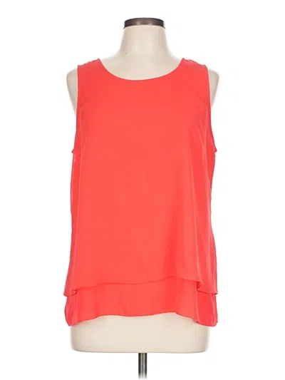 Pre-owned Apt. 9 Sleeveless Blouse In Orange