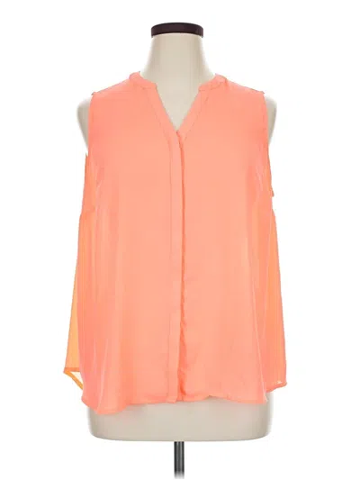 Pre-owned Apt. 9 Sleeveless Blouse In Orange