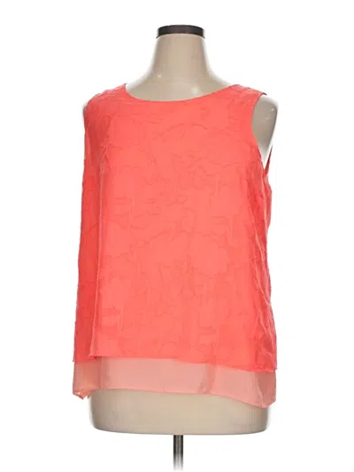 Pre-owned Apt. 9 Sleeveless Blouse In Orange