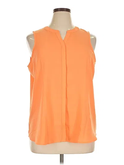 Pre-owned Apt. 9 Sleeveless Blouse In Orange
