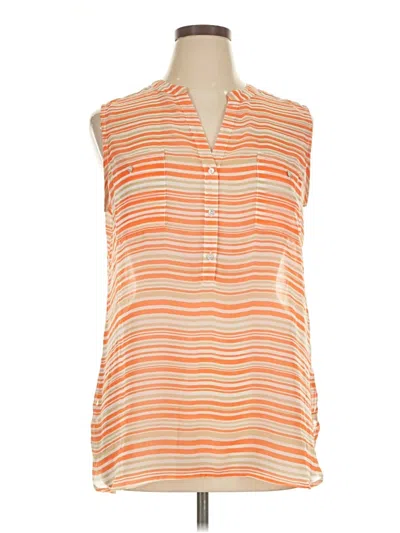 Pre-owned Apt. 9 Sleeveless Blouse In Orange
