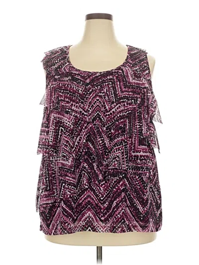 Pre-owned Apt. 9 Sleeveless Blouse In Purple