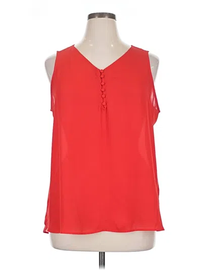 Pre-owned Apt. 9 Sleeveless Blouse In Red