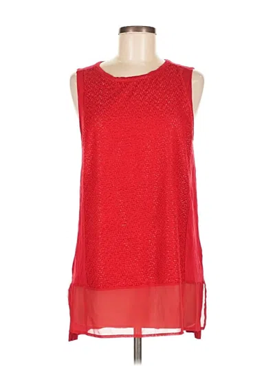 Pre-owned Apt. 9 Sleeveless Blouse In Red