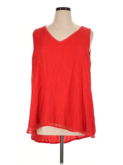Pre-owned Apt. 9 Sleeveless Blouse In Red