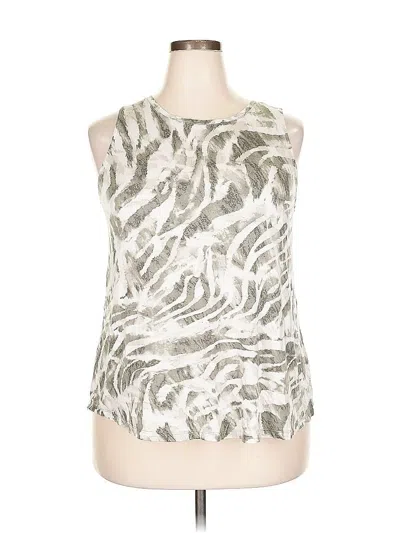Pre-owned Apt. 9 Sleeveless Blouse In Silver