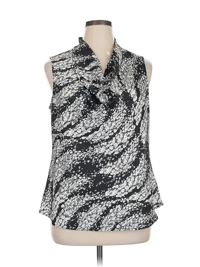 Pre-owned Apt. 9 Sleeveless Blouse In Silver