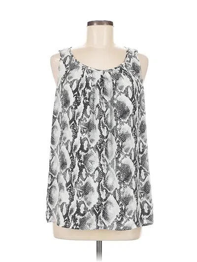 Pre-owned Apt. 9 Sleeveless Blouse In Silver