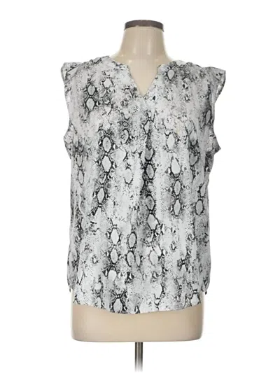 Pre-owned Apt. 9 Sleeveless Blouse In Silver
