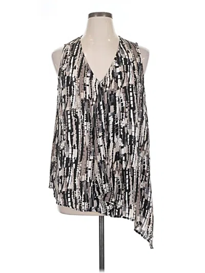 Pre-owned Apt. 9 Sleeveless Blouse In Silver