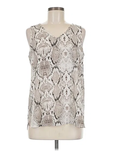 Pre-owned Apt. 9 Sleeveless Blouse In Silver