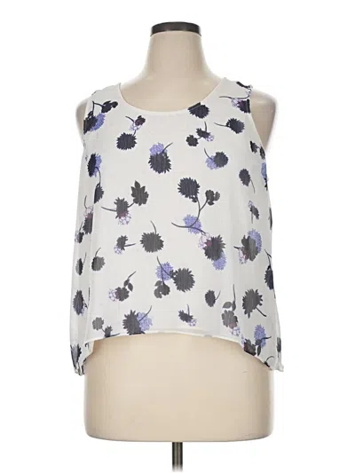 Pre-owned Apt. 9 Sleeveless Blouse In Silver