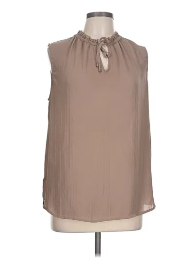 Pre-owned Apt. 9 Sleeveless Blouse In Tan