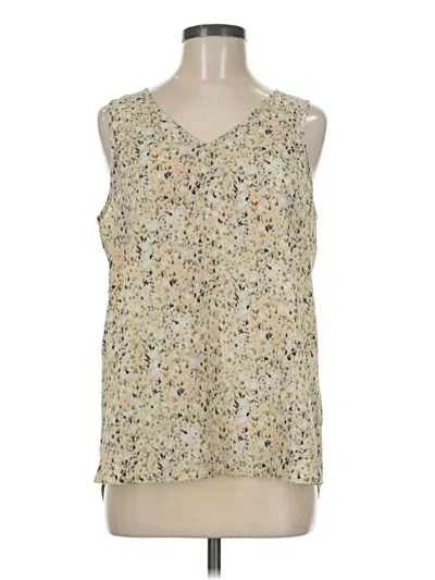 Pre-owned Apt. 9 Sleeveless Blouse In Tan