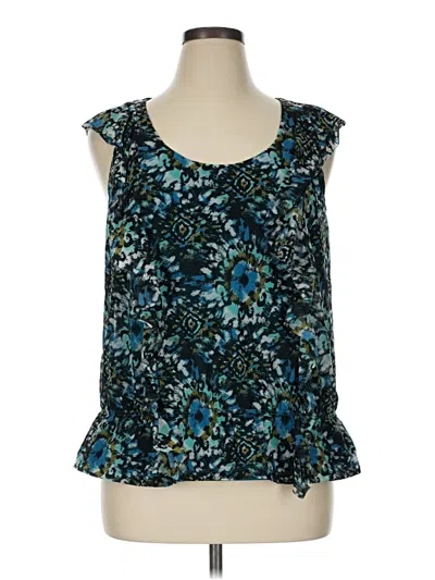 Pre-owned Apt. 9 Sleeveless Blouse In Teal