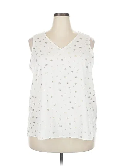 Pre-owned Apt. 9 Sleeveless Blouse In White