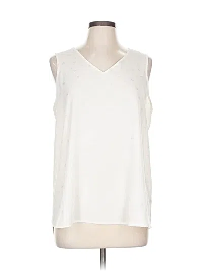 Pre-owned Apt. 9 Sleeveless Blouse In White