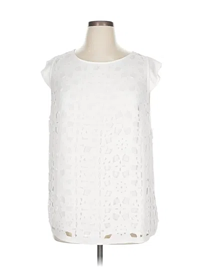 Pre-owned Apt. 9 Sleeveless Blouse In White