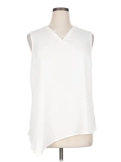 Pre-owned Apt. 9 Sleeveless Blouse In White