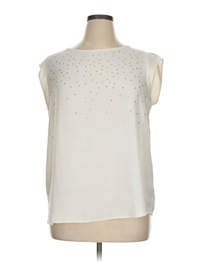 Pre-owned Apt. 9 Sleeveless Blouse In White