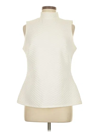 Pre-owned Apt. 9 Sleeveless Blouse In White