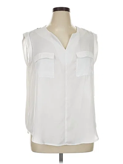 Pre-owned Apt. 9 Sleeveless Blouse In White