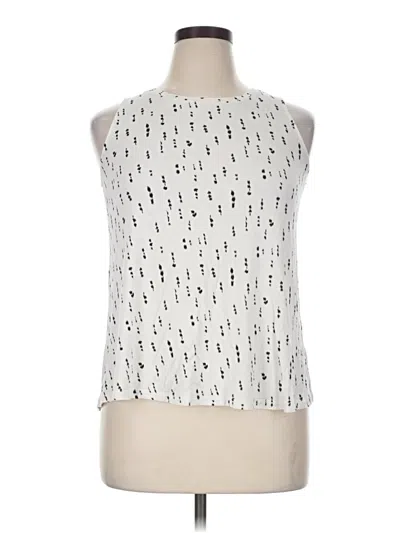 Pre-owned Apt. 9 Sleeveless Blouse In White