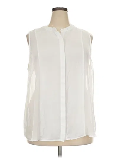 Pre-owned Apt. 9 Sleeveless Blouse In White