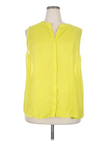Pre-owned Apt. 9 Sleeveless Blouse In Yellow