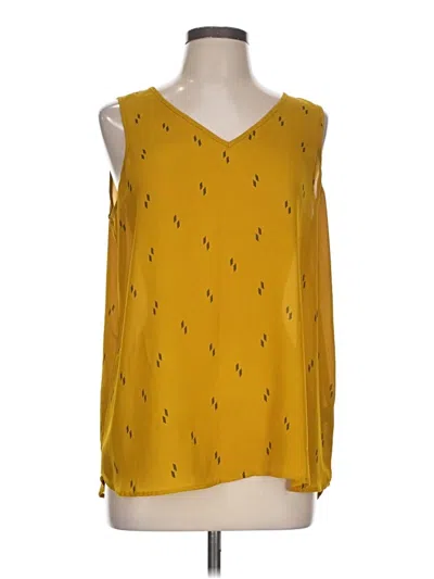 Pre-owned Apt. 9 Sleeveless Blouse In Yellow