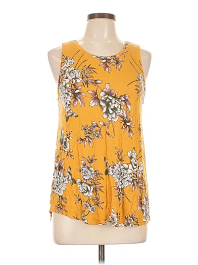 Pre-owned Apt. 9 Sleeveless Blouse In Yellow