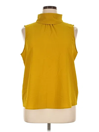 Pre-owned Apt. 9 Sleeveless Blouse In Yellow