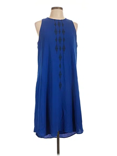 Pre-owned Apt. 9 Sleeveless Top Blue Halter Neckline Tops
