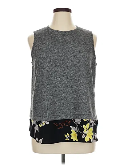 Pre-owned Apt. 9 Sleeveless Top Gray Boatneck Tops