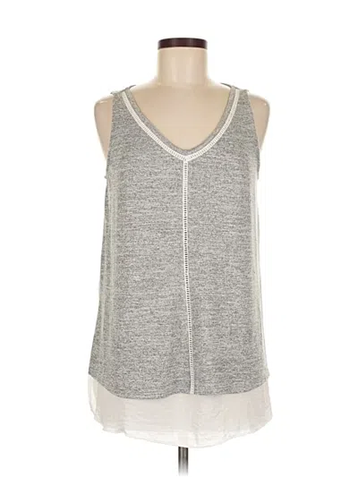 Pre-owned Apt. 9 Sleeveless Top Gray V Neck Tops