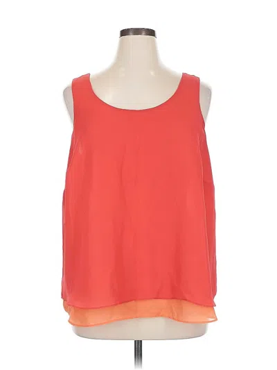 Pre-owned Apt. 9 Sleeveless Top Orange Scoop Neck Tops