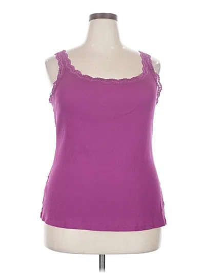 Pre-owned Apt. 9 Sleeveless Top Purple Sweetheart Neckline Tops