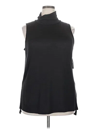 Pre-owned Apt. 9 Sleeveless Turtleneck In Black