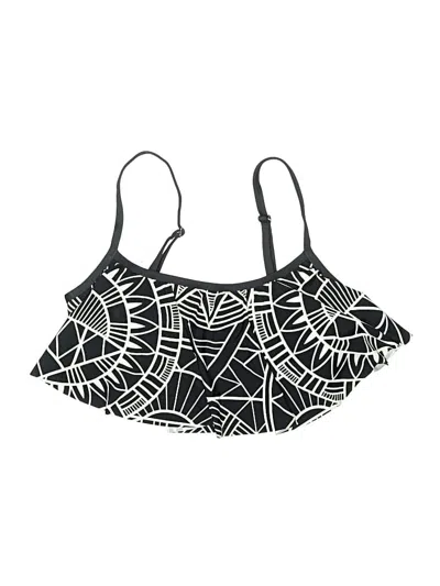 Pre-owned Apt. 9 Swimsuit Top Black Graphic Pattern Swimwear